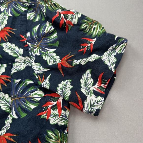 Banana Republic Shirt Mens Medium Floral Linen Blend Slim Fit Hawaiian Casual - Picture 4 of 15